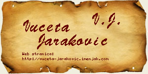 Vuceta Jaraković vizit kartica